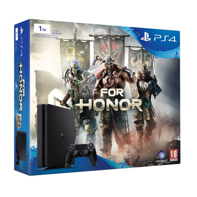 PS4 1 tb Magro Preto + Para Consola de Honra