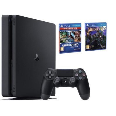 Consola PS4 Slim 1 TB + Uncharted: The Nathan Drake Collection + Medievil