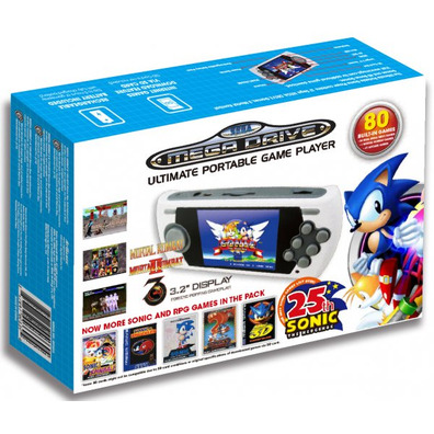 CONSOLA RETRO MEGA DRIVE ULTIMATE PORTATIL ED SONIC 25TH