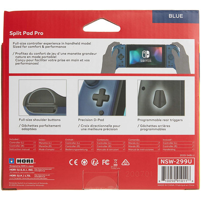 Controlador Hori Split PAD Pro Azul