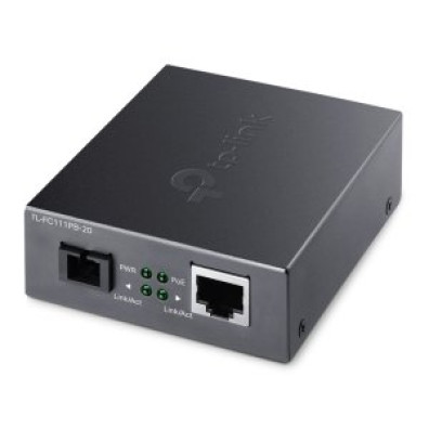 Conversor de Fibra TP-Link FC111PB-20 Single-Mode SC WDM Bidireccional RJ45 PoE 10/100 a 1P