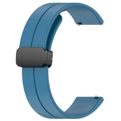 Correia Universal Azul Marino 22mm com Feche Magnético para Smartwatch Xiaomi/Amazfit/Samsung/Huawei/Realme/Ticwatch - CROCOCASE