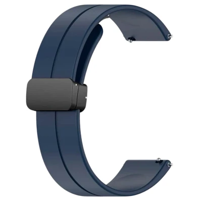 Correia Universal Magnética 22mm Azul Escuro - Xiaomi/Amazfit/Samsung/Huawei/Realme/Ticwatch