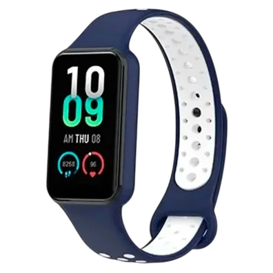 Correa Xiaomi Mi Smart Band 8 Active / Redmi Smart Band 2 Azul e Branco - CROCOCASE
