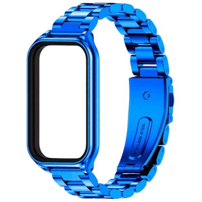 Correia Metal Xiaomi Mi Smart Band 8 Active / Redmi Smart Band 2 Azul - Eslabões