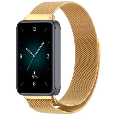 Correa Milanesa Magnética Huawei Band 8, Band 9 e Honor Band 9 Dourado
