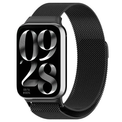 Correa Milanesa Magnética Xiaomi Mi Smart Band 10 Pro / 9 Pro / 8 Pro / Redmi Watch 6 / 5 / 4 Preto