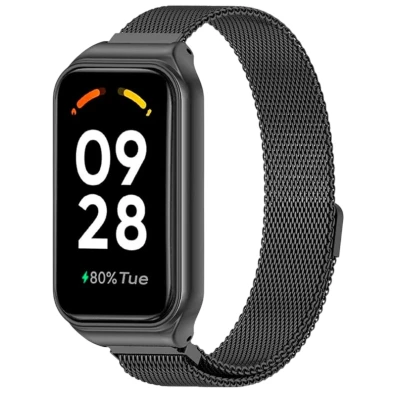 Correa Milanesa Magnética Xiaomi Mi Smart Band 8 Active / Redmi Smart Band 2 Preto
