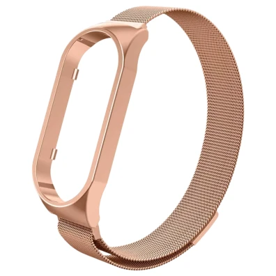 Correa Milanesa Magnética Dourado Rosa para Xiaomi Smart Band 7