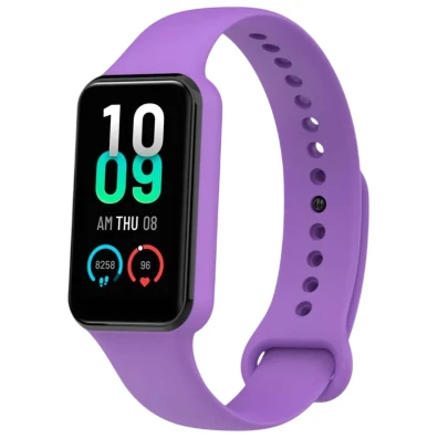 Correia de silicone Morado para Amazfit Band 7 - Marca CROCOCASE