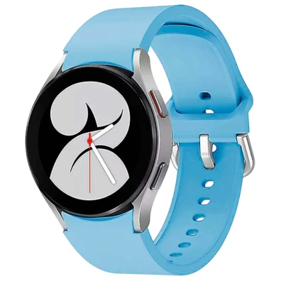 Correia de silicone Samsung Galaxy Watch 4/5/6 Azul Claro - CROCOCASE