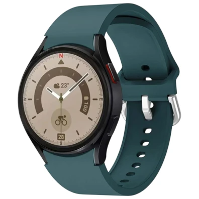 Correia de Silicone Verde Escuro para Samsung Galaxy Watch 4/5/6