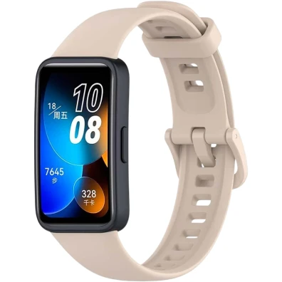 Correia de Silicone Marfim para Huawei Band 8, Huawei Band 9 e Honor Band 9