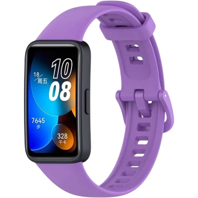 Correia de Silicone Morada para Huawei Band 8, Huawei Band 9 e Honor Band 9 - CROCOCASE