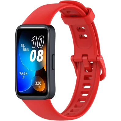 Correia de Silicone Vermelho para Huawei Band 8 Band 9 e Honor Band 9