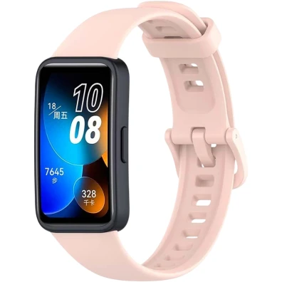 Correia de Silicona Rosa para Huawei Band 8, Band 9 e Honor Band 9 - CROCOCASE