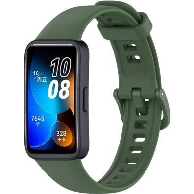 Correia de Silicone Verde Escuro Huawei Band 8 / Huawei Band 9 / Honor Band 9 por CROCOCASE