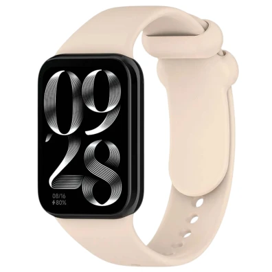 Correia de Silicone Marfim para Xiaomi Mi Smart Band 9 Pro / Band 8 Pro / Xiaomi Smart Band 10 Pro / Redmi Watch 4 / Redmi Watch 5 / Redmi Watch 6