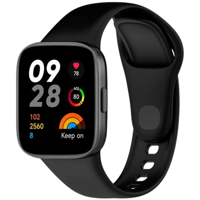 Correia de silicone Xiaomi Redmi Watch 3 Negro - Marca CROCOCASE
