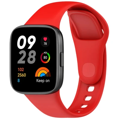 Correa de silicone vermelho para Xiaomi Redmi Watch 3 - CROCOCASE