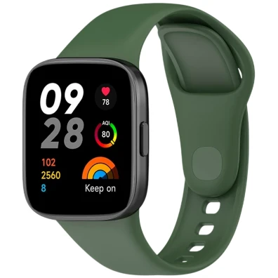 Correa de Silicona Verde Xiaomi Redmi Watch 3 - Marca CROCOCASE Acessorio Smartwatch