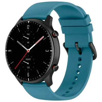 Correia de Silicona Universal 22mm Azul para Smartwatch Xiaomi/Amazfit/Samsung/Huawei/Realme/Ticwatch - Marca CROCOCASE