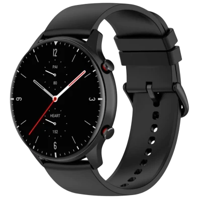 Correia Universal 22mm Preto de Silicona para Smartwatch Xiaomi/Amazfit/Samsung/Huawei/Realme/Ticwatch