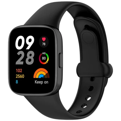 Correa de silicone para Xiaomi Redmi Watch 3 Sports em Preto - CROCOCASE