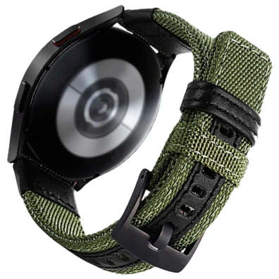 Correia Universal Nailon Ajustável 20mm Verde para Smartwatch Xiaomi Amazfit Samsung Huawei Realme Ticwatch - CROCOCASE