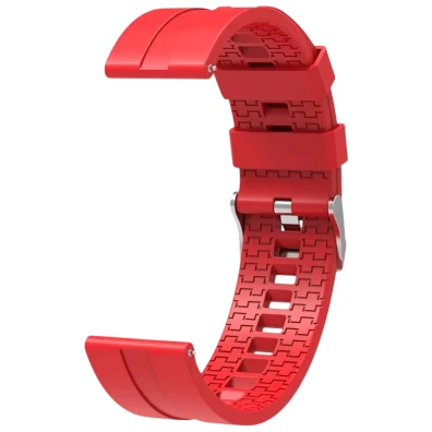 Correia Universal de Silicona Vermelha 22mm para Smartwatch Xiaomi/Amazfit/Samsung/Huawei/Realme/Ticwatch