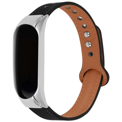 Correia de Cuero Xiaomi Mi Smart Band 6 / Mi Band 5 / Amazfit Band 5 Clip Preto