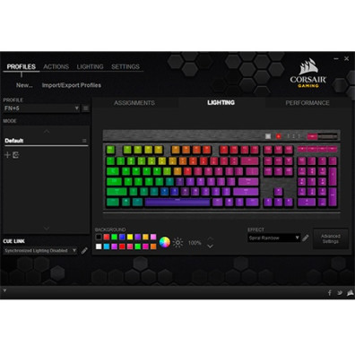 Corsair Teclado K70 Lux RGB Led Cherry Mx Brown (Espanhol)