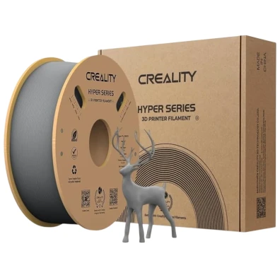 Filamento Creality Hyper PLA Gris 1.75mm - Alta velocidade de impressão - Bobina 1kg