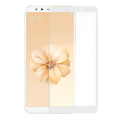 Vidro Temperado Completo (9D) - Xiaomi Mi A2 / Mi 6X Branco
