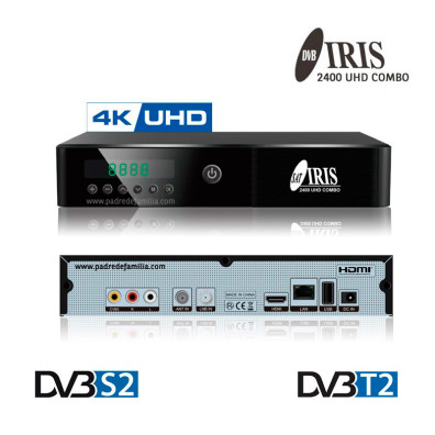Decodificador satélite + TDT Iris 2400 UHD Combo