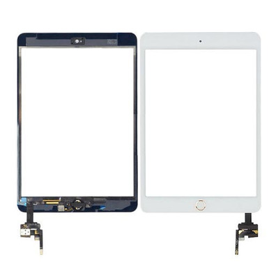 Digitalizador Branco con Botão Dourado iPad Mini 3