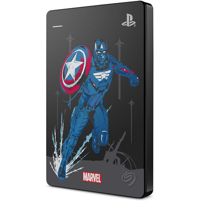 Disco Duro Externo Seagate Game Drive 2TB PS4 Capitán América Negro