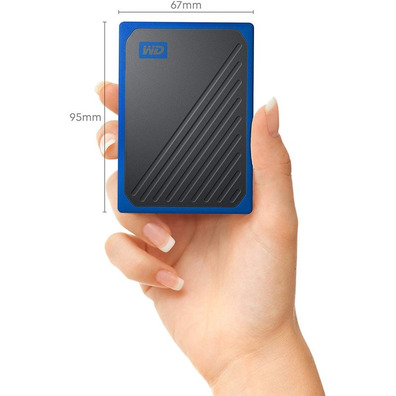 Disco rígido Externo SSD Western Digital My Passport Go 500 GB Blue