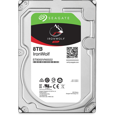 Disco Duro Seagate 3,5 '' 8TB SATA 3256,MB IronWolf