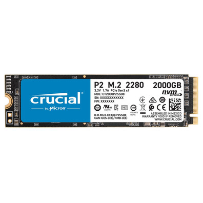 Disco Duro SSD Crucial 2TB P2 PCIE M.2 2280SS