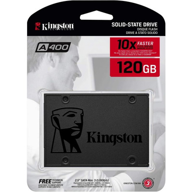 Disco Duro SSD Kingston A400 120GB SATA 3 2,5 ''