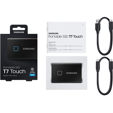 Disco duro SSD Samsung T7 Touch 2TB Negro