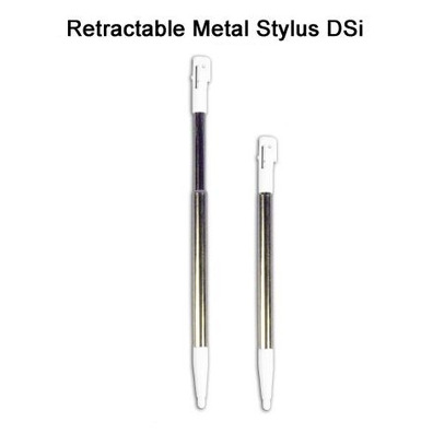 Touch Pen Set Retractable Metallic for DSi White