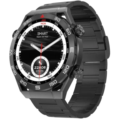 DT NO.1 Ultra Mate Negro com Correa Metálica Negra - Smartwatch