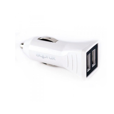 Carregador USB para Coche Branco Dual 3.1A