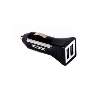 Carregador USB Dual Coche 3.1A Preto - Carga Rápida!