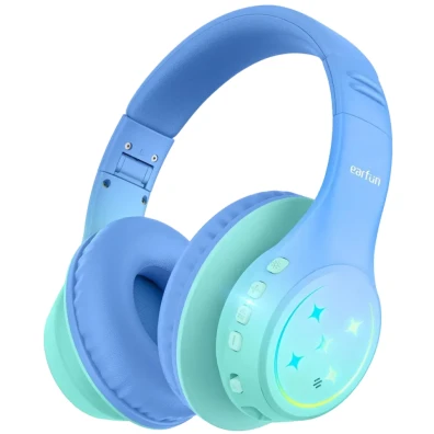 Auriculares para crianças EarFun K4 com RGB Bluetooth Green