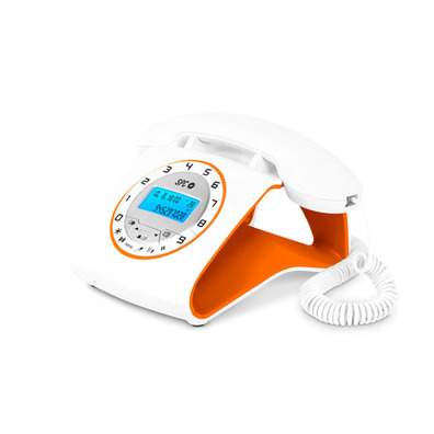 Telefone Retro Elegance SPC 3606O Branco/Laranja