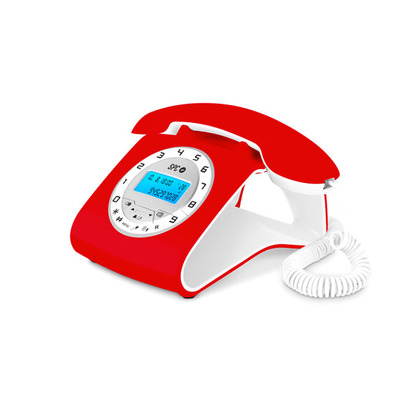 Telefone Retro Elegance SPC 3606R Vermelho/Branco