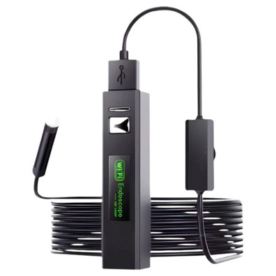 Endoscópio WiFi 8 mm enfoque automático 5 MP para Android/iPhone - Cabo rígido 5 m